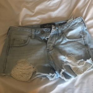 Light wash Hollister Jean shorts